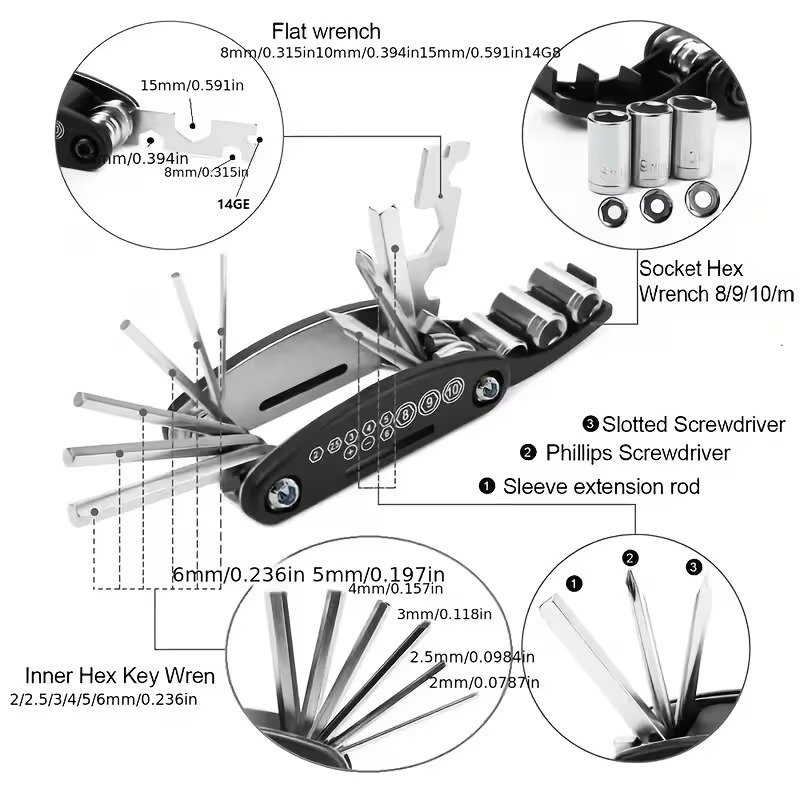 17-in-1 Premium Folding Multi-Tool Wrench Set5 17-in-1 Premium Folding Multi-Tool Wrench Set