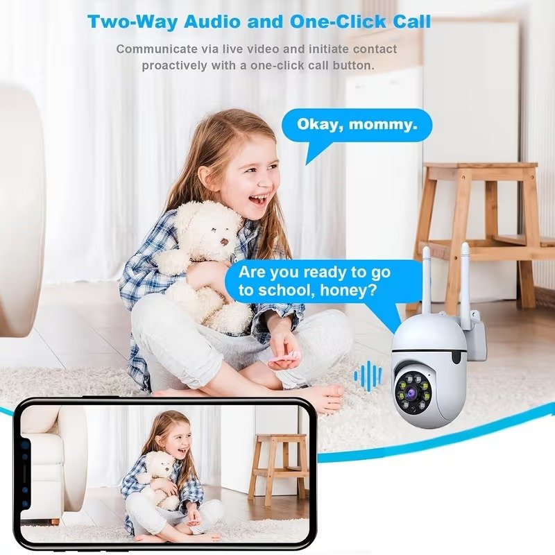 4-Pack 1296P 3MP Smart Wi-Fi Security Cameras, 360° Pan-Tilt, Night Vision, Two-Way Audio1