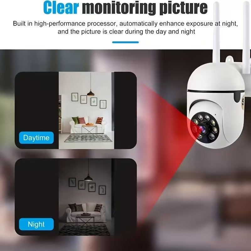 4-Pack 1296P 3MP Smart Wi-Fi Security Cameras, 360° Pan-Tilt, Night Vision, Two-Way Audio
