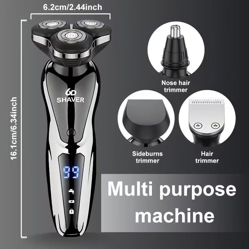 4‑in‑1 6D Electric Shaver & Trimmer Kit,1 4‑in‑1 6D Electric Shaver & Trimmer Kit,