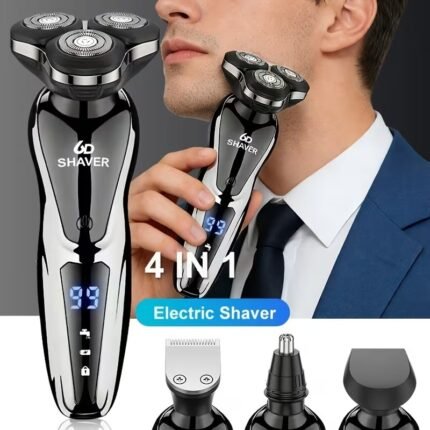 4‑in‑1 6D Electric Shaver & Trimmer Kit,