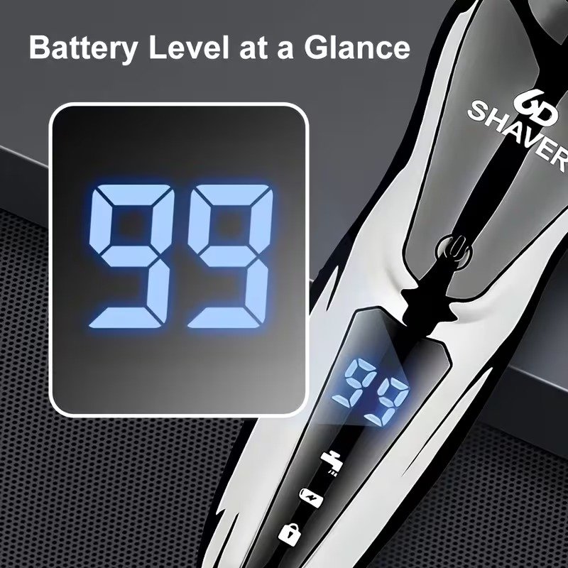 4‑in‑1 6D Electric Shaver & Trimmer Kit,6