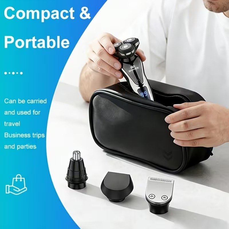 4‑in‑1 6D Electric Shaver & Trimmer Kit,7
