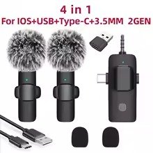4‑in‑1 Wireless Lavalier Microphone Kit