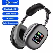 Bluetooth 5.3 Headphones, HIFI 360° Sound, Colour LED Display, FM Radio & AUX – Over‑Ear Wireless Headset