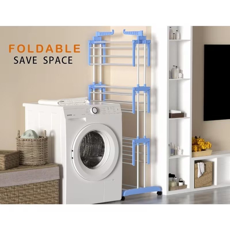 Maximise your drying space with this robust, space-saving 4-tier clothes airer.