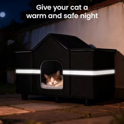 Premium Outdoor Cat House, Luxury Waterproof Pet Villa for Cats & Small Dogs