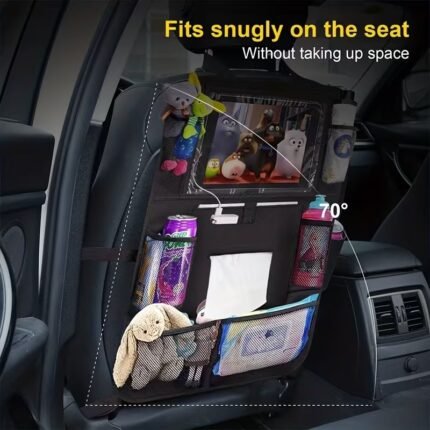 Bring order, protection, and convenience to every journey with this complete set of three heavy‑duty seat‑back organisers.