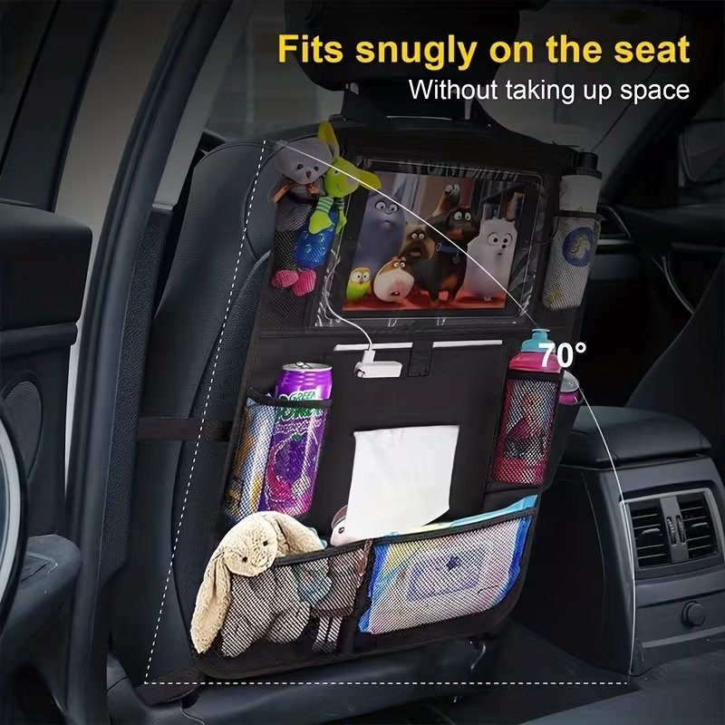 Bring order, protection, and convenience to every journey with this complete set of three heavy‑duty seat‑back organisers.
