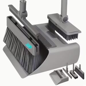 4-in-1 Foldable Broom & Dustpan Set, Clean Smarter