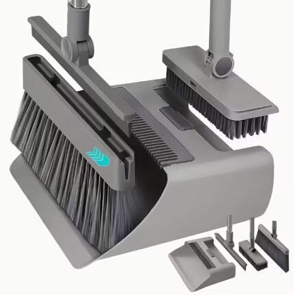 4-in-1 Foldable Broom & Dustpan Set, Clean Smarter
