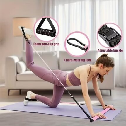 DAWN SWAN 14-Piece Pilates Bar Set, Your Complete Home Gym in a Bag