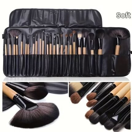 Exclusive Professional 24-Piece Makeup Brush Set, Luxury Collection