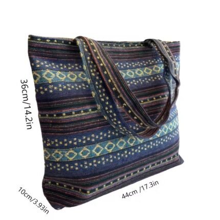 Premium Ethnic Woven Tote Bag With Matching Pouch