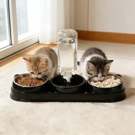 TREDROW 3-in-1 Pet Feeder & Automatic Waterer