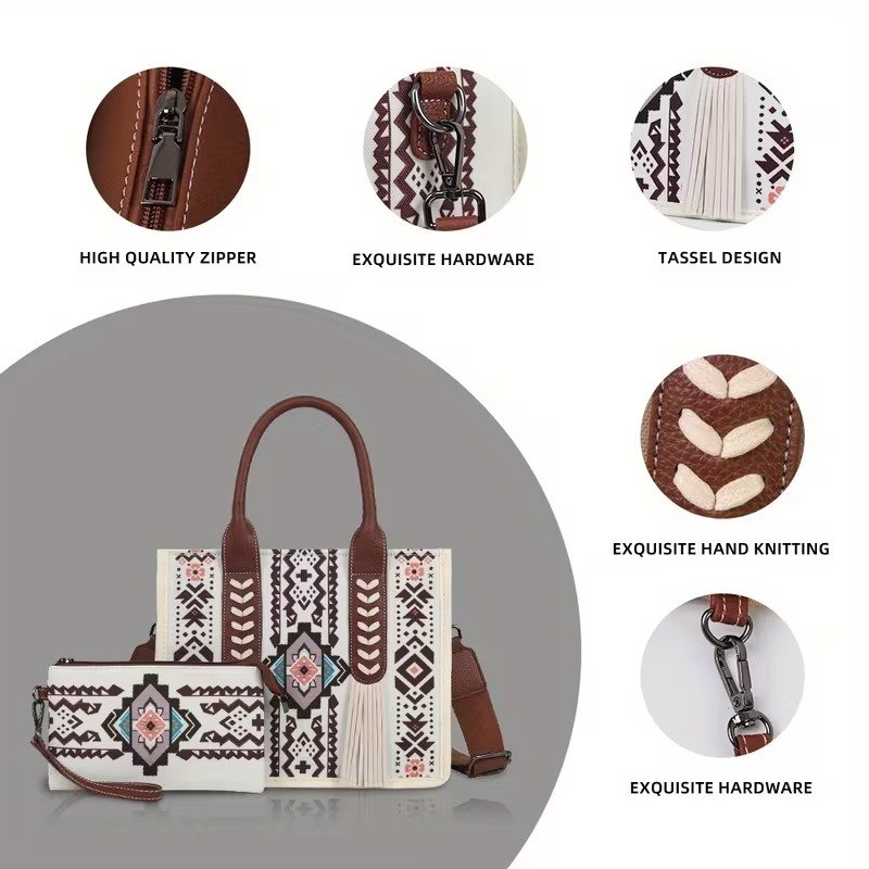 Premium Bohemian Tribal Tote Bag Set Premium Bohemian Tribal Tote Bag Set