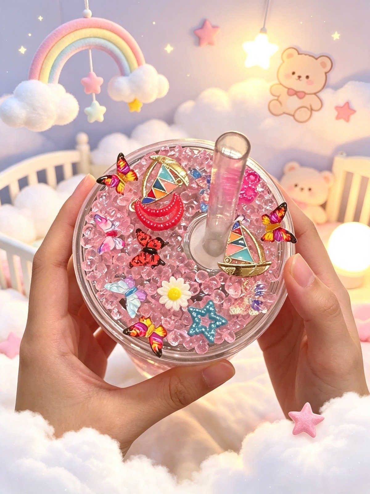 Care Bears Rainbow Handmade 16oz Tumbler (5)