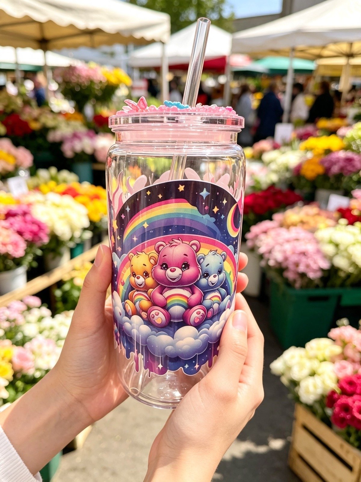 Care Bears Rainbow Handmade 16oz Tumbler (6)