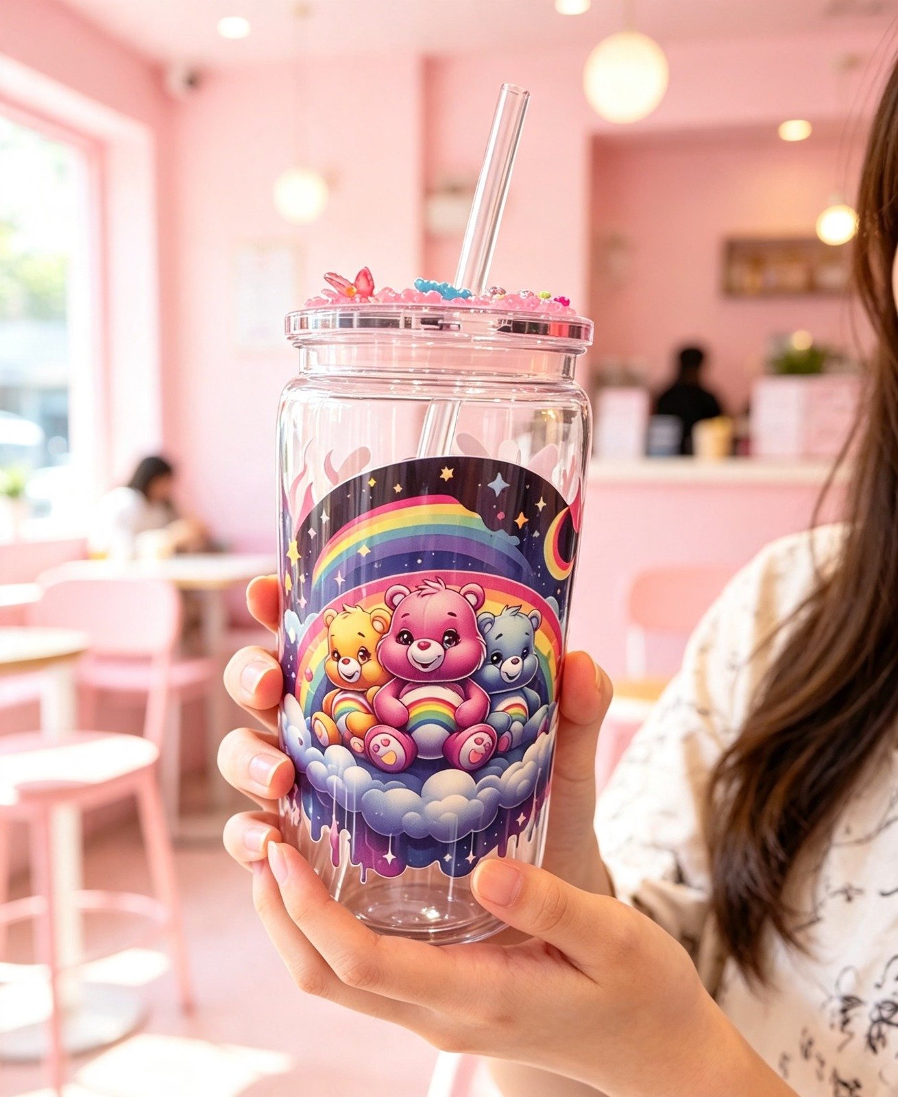 Care Bears Rainbow Handmade 16oz Tumbler (8)