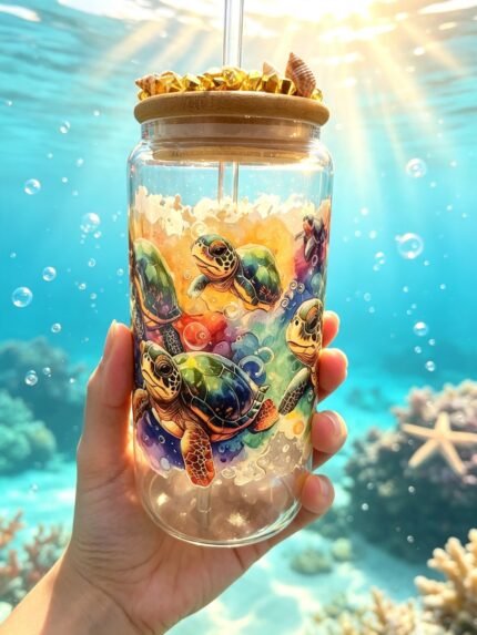 Handmade 16oz Glass Tumbler