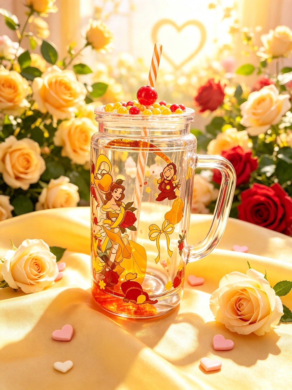 Handmade Beauty & the Beast Belle 18oz Tumbler, ONE OF A KIND! (4) Beauty & the Beast Belle 18oz Tumbler