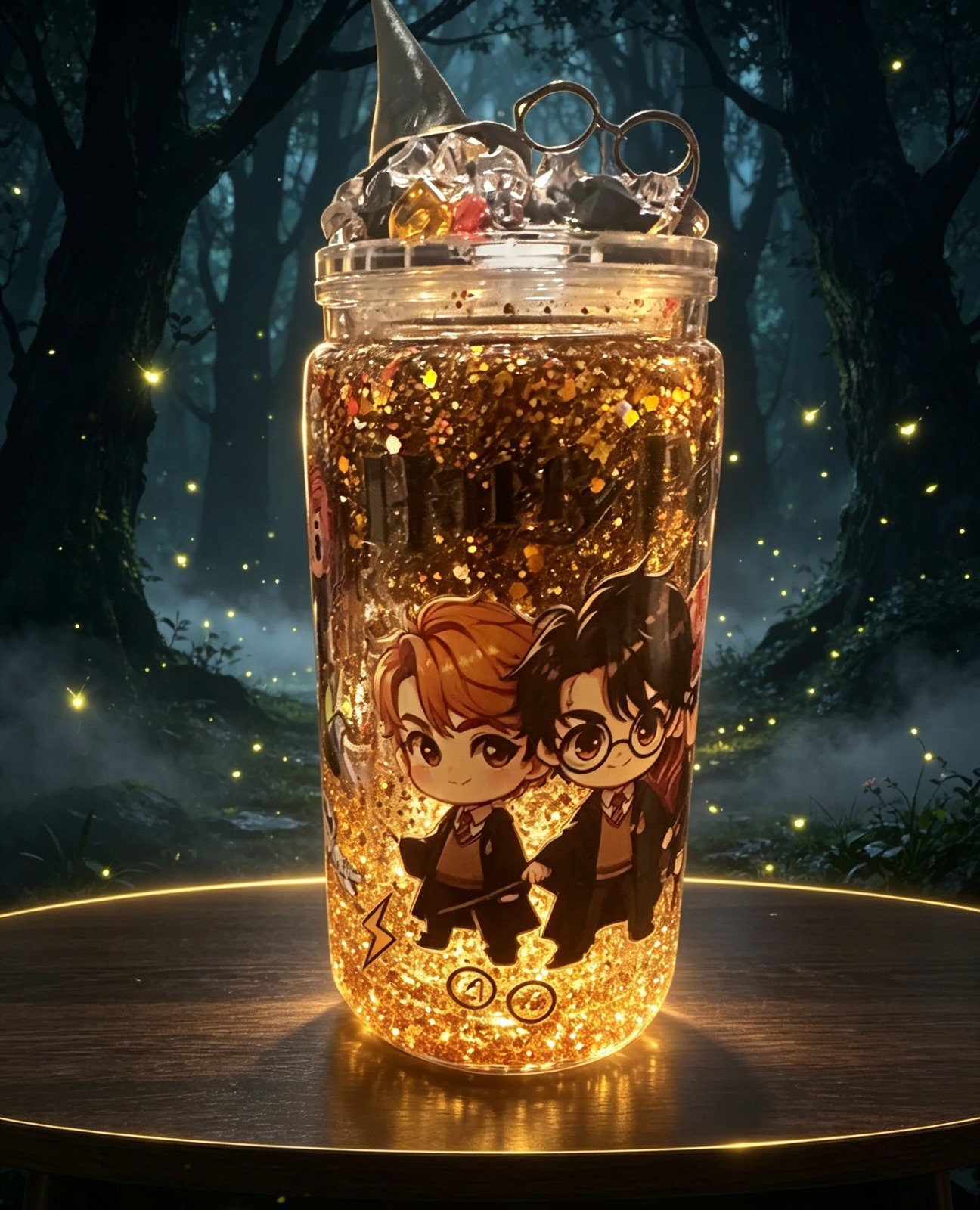 Handmade Harry Potter Glitter Tumbler (4)