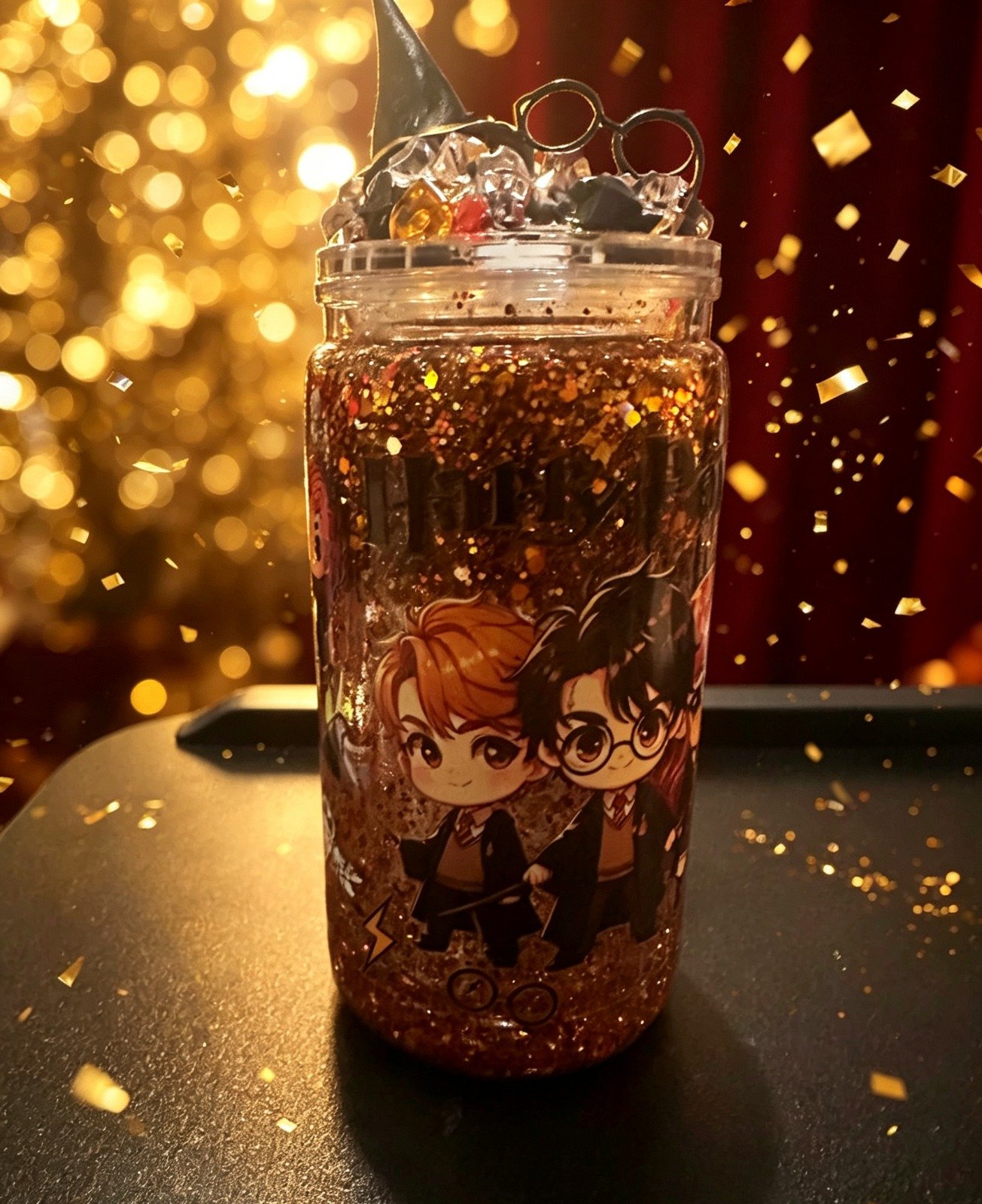 Handmade Harry Potter Glitter Tumbler (8)