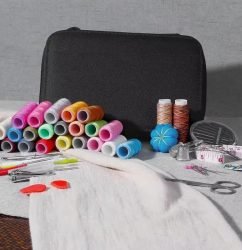 111 Pices Premium Portable Sewing Kit, 24 Colour Threads, Full Tools & Hard Case, Home, Travel & Emergency Mending2