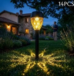 12-Pack Solar Garden Stake Lights
