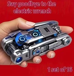 17-in-1 Premium Folding Multi-Tool Wrench Set