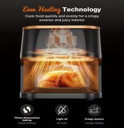 Enjoy healthier, faster cooking with this large‑capacity 10L air fryer. Using advanced1