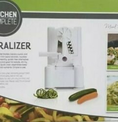 Kitchen Complete 3‑Blade Manual Vegetable Spiralizer, Healthy Low‑Carb Noodle Maker